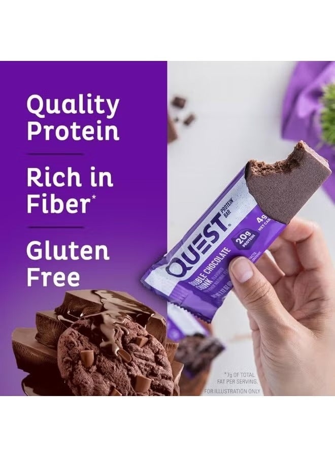 Quest Protein Bar Double Chocolate Chunk 60g x 12 - Image 3